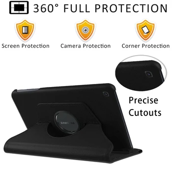 Otáčanie 360 Smart Prípad Tabletu Samsung Galaxy Tab 10.1 2019 T510 T515 Shockproof Tabelt Prípade,+ Zadarmo dotykové Pero