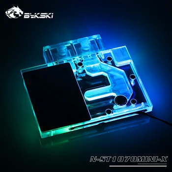Bykski GPU Vodný Blok Pre ZOTAC GeForce GTX 1070MINI Grafická Karta 12V RGB Alebo 5V A-RGB Mobo AURA SYNC N-ST1070MINI-X