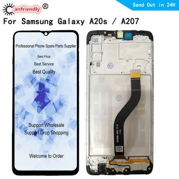 LCD Samsung Galaxy A20S A207 SM-A207F A207G A207U A207W A207YN LCD Displej Dotykový Panel Digitalizátorom. S Rámom Montáž
