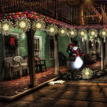 LED Vodotesný Vybuchujúce Hviezdy Ohňostroj Lampa Vianočné Rozprávky Svetlá Medený Drôt Lampa Púpava String Svetlá Záhrade Domova