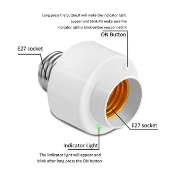 Veľký problém 1 Pack Tuya Inteligentný Život Wifi Smart Žiarovky Pätice Adaptéra E27 Prepínač Lampa Základňu Držiaka pre Amazon Alexa Domovská stránka Google