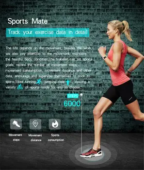 Šport Fitness Tracker Inteligentný Náramok Krokomer Srdcového tepu Bluetooth Slúchadlá Slúchadlá Handsfree Hovor za Jazdy