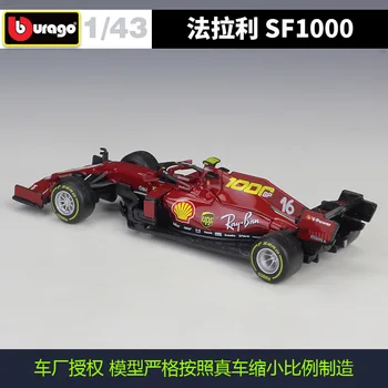 Bburago 1:43 F1 2020 1000th Ferrari SF1000 #5 Sebastian Vettel /#16 Charles Leclerc Diecast Pretekárske Auto