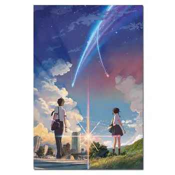 Anime Film Plátno na Maľovanie Vaše Meno Kimi No Na Wa Plagáty Vytlačí Stenu Cartoon Art Obrázok pre Obývacia Izba Domova Cuadros