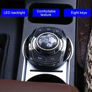 Pohár Tvar S LED Svetlom 8-Tlačidlo Funkcie Auto Bezdrôtového Volantu Ovládacie Tlačidlo Pre Auto Android Navigačný Prehrávač