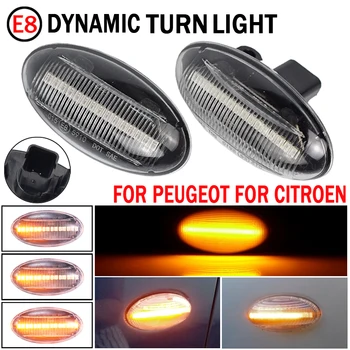 LED, Bočné Obrysové Svetlá Repeater Lampa pre Peugeot 107 10007 108 301 4007 607 Citroen Crosser Elysee Berlingo Odoslanie Xsara C1 C2