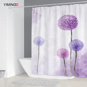180x200cm Jednoduché pivónia kvet kúpeľňa nepremokavé sprchový záves wc dekorácie formy dôkaz polyester záves s hákom darček