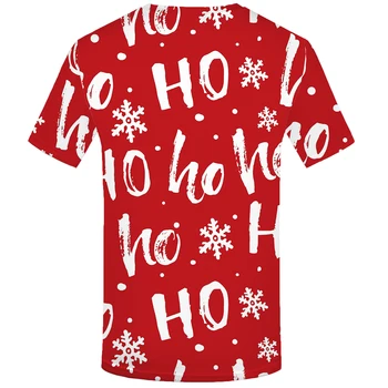 KYKU Vianočné Tričko Mužov Zábavné Anime Šaty Vianoce, T Košele Červená 3d T Shirt Punk Rock Print T-shirt Strany Šťastný Pánske Oblečenie Nové