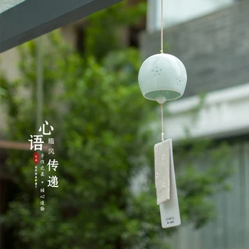 Ručné Keramické Vietor Bell Prívesok Japonský Štýl Vietor Prívesok Domáce Dekorácie Zvonkohry Tvorivé Narodeniny Visí Darčeky Remeslá