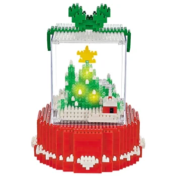 Mini Diamond Blokov LED Veselé Vianoce Strom stavebným DIY Vzdelávacie 810pcs Tehly Hračka Pre Deti Vianočné darčeky