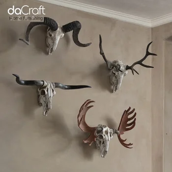 Retro antler antler zvierat lebky domov steny v obývacej izbe visí tvorivé bar stenu jeleň hlavu dekorácie