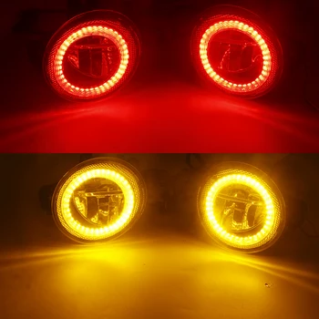 2 X LED Angel Eye Hmlové Svetlo Na Nissan Versa 2012-2019 Auto Predný Nárazník Hmlové Svietidlo DRL Denné Beží Svetlo 4000LM 12V