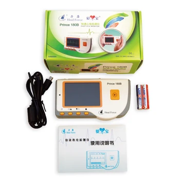 Prenosné Domácnosti Srdca, Ekg, EKG Liečiť Silou Princ 180B Softvér USB Prenosné Srdcový Monitor Kontinuálne Meranie Farebný Displej