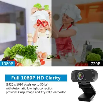 Webcam IMILAB 1080P Full HD Enterprise-class Kamera Vstavaný Duálny Mikrofóny USB Webkameru PLUG&PLAY Pre Stolné Počítače, PC Kamery