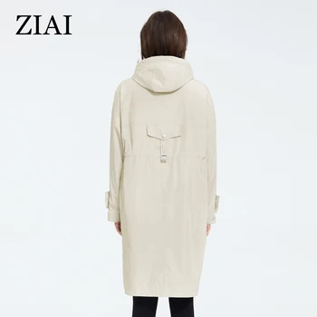 ZIAI 2020 jarný kabát ženy bunda dlho svetlo CamelWindproof kapucňou ženy kabát dámy outwear top značky instock ZS-9413