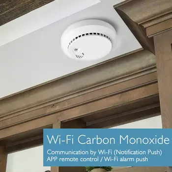 Wifi Detektor Oxidu Uhoľnatého Co Dymový Senzor Inteligentný Dom Bezpečnosti Tuya Smart App Život