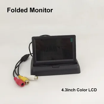 Thehotcakes Auto Spätnom Zrkadle Monitor / Zložené Displej / LCD NTSC PAL Farebný TV, Bezpečnostný Systém Reverznej Zadná Kamera