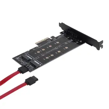 M. 2 NVMe SSD NGFF NA PCIE3.0 X4, 4X adaptér M Tlačidlo B TLAČIDLO Dual ovej karty M2 stúpačky kartu Adaptér 12V+3.3 V napätie