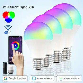 Smart Led Žiarovka Hlasové Ovládanie Smart Wifi Led Žiarovka Stmievanie Žiaroviek Smart Home Pracovať S Alexa Amazon Domovská Stránka Google