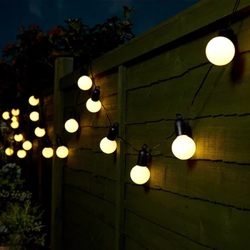 Dekorácie Svetla Slnečnej Garland LED Loptu String Svetla, Záhrade Rozprávkových Svetiel Reťazec Christmas Svadobné Party Terasa Slnečné Svetlo Dekor