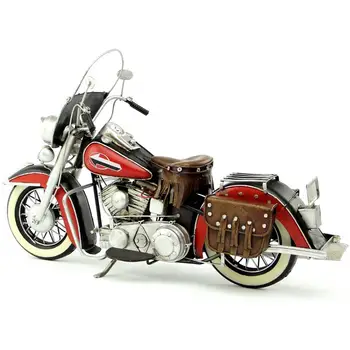 Starožitný Klasického Motocykla Model Retro Vintage Tepaného Kovu Remesiel pre Domáce Dekorácie, bytové Plech Handmad
