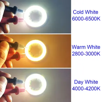 15V 5W Kolo KLASU Čip 43mm Krúžok LED Svetlo pre Spotlight Downlight Vnútorné Osvetlenie Teplý Deň Studené Biele Kruhové COB LED Žiarovky Lampy