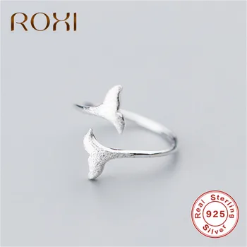 ROXI 925 Sterling Silver Ring Módne Ženy Morská víla Chvost Prstene pre Ženy, Dievča Otvoriť Krúžok Šperky anillos plata 925 para mujer