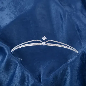 2017 Nové Drop CZ Zirkónmi Kvetinové Svadobné Tiara Kráľovskej Koruny Romantickú Svadbu Čelenka na Vlasy Šperky