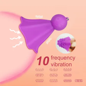 10 Frekvencia Bradavky Stimulácia Vibrátor Jazyk Lízání Piči Stimulácia Vibrátor Prsia Pošvy, Masáž, Sex Hračky