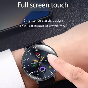 Bočné ultratenké Smart Hodinky 2020 roun obrazovke Fitness Sledovanie Tepovej frekvencie Vodotesný IP68 Smartwatch pre Ženy, Mužov Android