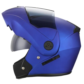 2020 Prilieb dual clonu objektívu Flip Up Motocross Závodné casco moto Modulárny Uhlíka Prilba Čele Bezpečné motorky prilby