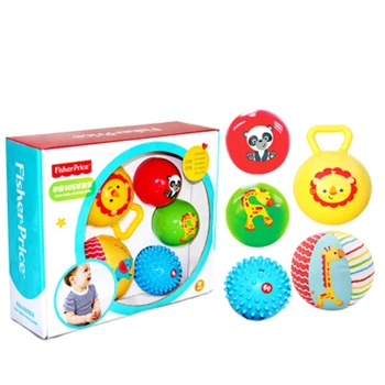 5 ks/set Baby Ball Hračky Počiatočné vzdelávanie vyhovovali dieťa uchopenie lopty dotknúť lopty detí vzdelávacie hračky s Box