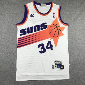 NBA pánske Phoenix Suns #34 Barkley Basketbalové Dresy Biele Dresy