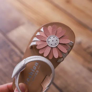 Dievčenské Sandále 2020 Lete Nové Sladké Sun Flower Princess Obuv Detská Móda Priedušná Duté Batoľa Topánky