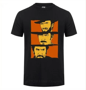 Tlačiť Vlastné t-shirt Komické Film Clint Eastwood Tričká Krátky Rukáv pánske Tričko Hip-hop Bavlna Crewneck Plus Veľkosť Tričko