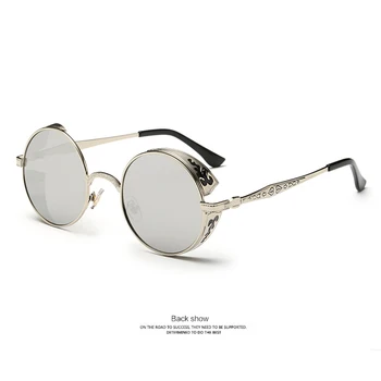 JIFANPAUL ženy Móda Okrúhle Okuliare, Luxusné Značky Vysokej Kvality UV400 Okuliare Kovové Steampunk slnečné Okuliare Dizajn Retro Slnečné okuliare