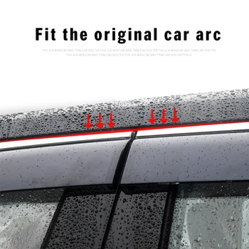 ABS 4pcs Dymu auto okno clony proti oslneniu Pre Ford ÚZEMÍ 2019 auto slnko, Dážď Stráže Vietor Lamely Pre JMC S300 4PCS