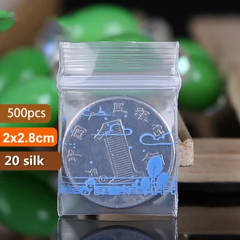 HARDIRON 500PCS Mini PE Zip Lock Tašky Malé Položky Skladovanie Taška Plastové Obaly Taška Náušnice Prsteň Prívesok Plastové Tašky