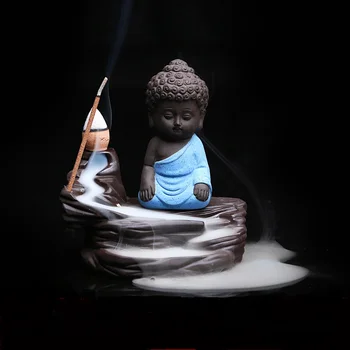 Krásne Malý Mních a Malý Buddha Lopatku Spätnou Kadidlo Horák pre Domácu Kanceláriu Teahouse Domova Vianočný darček