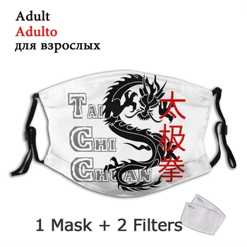 Tai Chi Chuan Non-Jednorázové Masky Čínsky Drak Prachotesný Masky S Filtrami Na Ochranu Respirátor Utlmiť