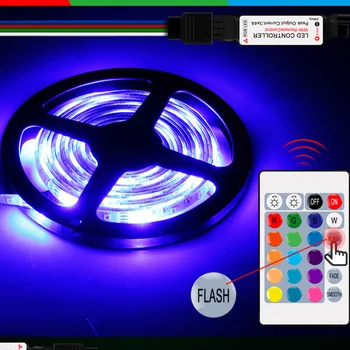 RGB LED Pásy 3m 4m Svetlo Pásky Nepremokavé Farebné TV Podsvietenie Svetelné Pásy Domáce Dekorácie LED Pásy Svetla Domácnosť