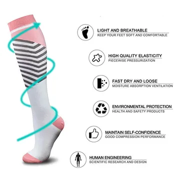 Kompresné Ponožky Crossfit Ponožky Na Kŕčové Žily Ženy Muži Lekárske Kŕčové Žily Nôh Bolestiach Kolená Vysoké Ponožky