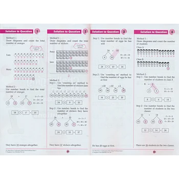 Nový 6 Ks/Súbor 101 Náročné Matematické Slovo Problémy Knihy Singapur Základnej Školy Stupeň 1-6 Matematika Prax Knihy
