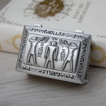 Nové Klasické Egypt Šperky Box Antik Vintage Domova Darček Úložný Box Náhrdelník Náramok, Prsteň Box Kovových Umeleckých Remesiel Rakve