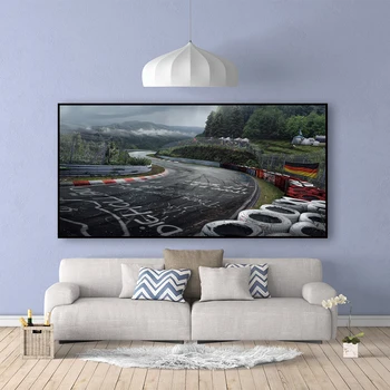 Múr Umenia Plagátu Nurburgring Rally Cestnej Športové Auto Sledovať HD Tlač Plátno na Maľovanie Lesnej Krajiny Obývacia Izba Domova Obrázok