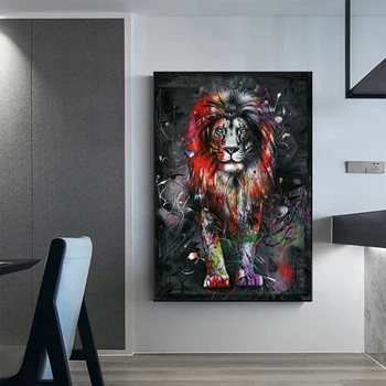 HDARTISAN Wall Art Plátno Tlačiť Lev Zvierat Maľovanie na Obrázok Pre Obývacia Izba Domova Bez Rámu