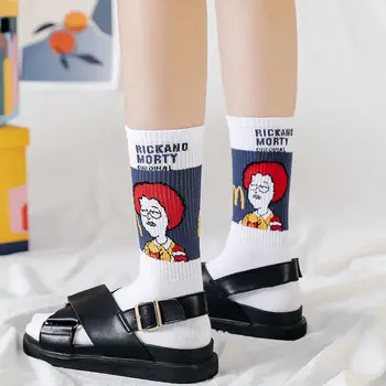 Kórejský štýl ženy Roztomilý Korčuliarov Ponožky Ženy Nastaviť Mužov Zábavné Ponožky Hip Hop Bavlny Dlho Posádky Ponožky Calcetines De La Mujer Harajuku
