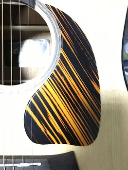 Pleroo Vlastné Gitara pickgaurd - Skvelé Pre J45 Akustická Gitara Pickguard Slza Tvar, Žltý prúžok celuloid