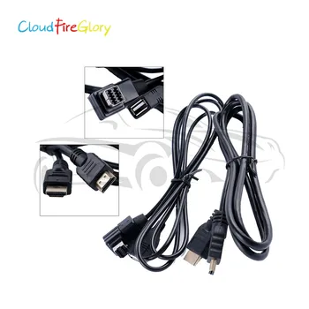 CloudFireGlory Sada 2 HDMI USB Adaptér Kábel Pre iPOD iPHONE 5 6 Pioneer CD-IH202 Pre AppRadio