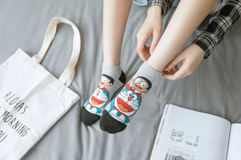 5 párov ponožiek Nové Japonské kreslené ženy ponožky Doraemon roztomilý harajuku zábavnej happy socks dropshipping 2020 najlepšie novosti ponožky